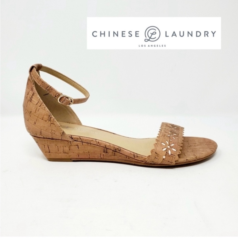 Chinese Laundry Women's Cork Wedge Sandals - Natural